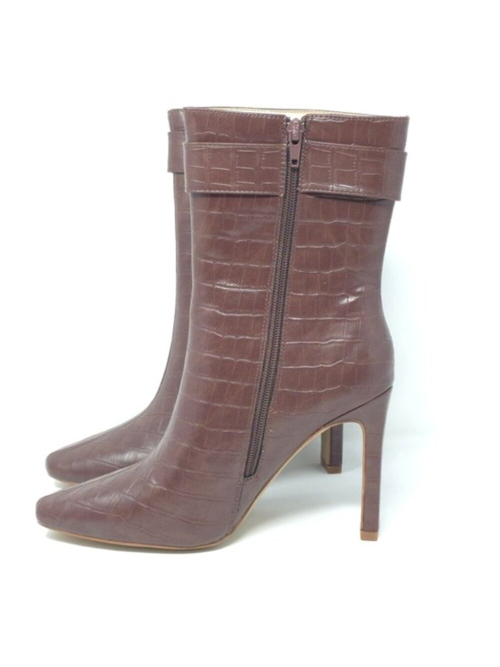Journee Collection Elanie Brown Ankle Boots 7.5M - Picture 6 of 14